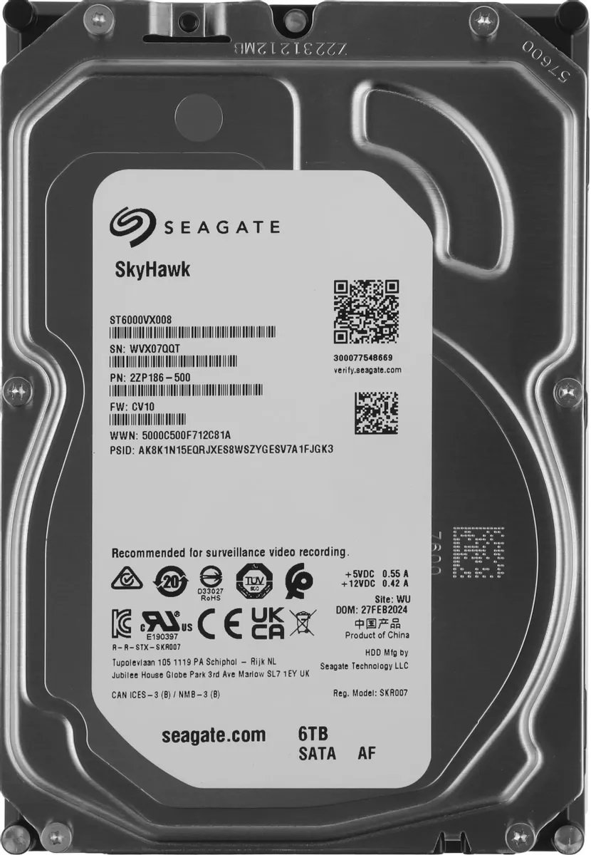 HDD 6000 GB (6 TB) SATA-III Skyhawk (ST6000VX008)
