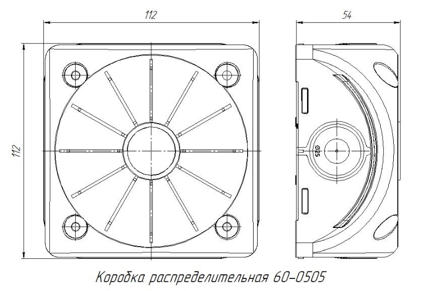 Коробка для видеокамер двухкомп. с мембранами безгалогенная (HF) белая 100х100х50 (60-0505-9003) (Промрукав)