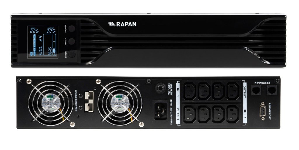 RAPAN-UPS 2000 RACK+4х9Ah (RAPAN-UPS 2000-RACK-IN-4х9-E) (8959)
