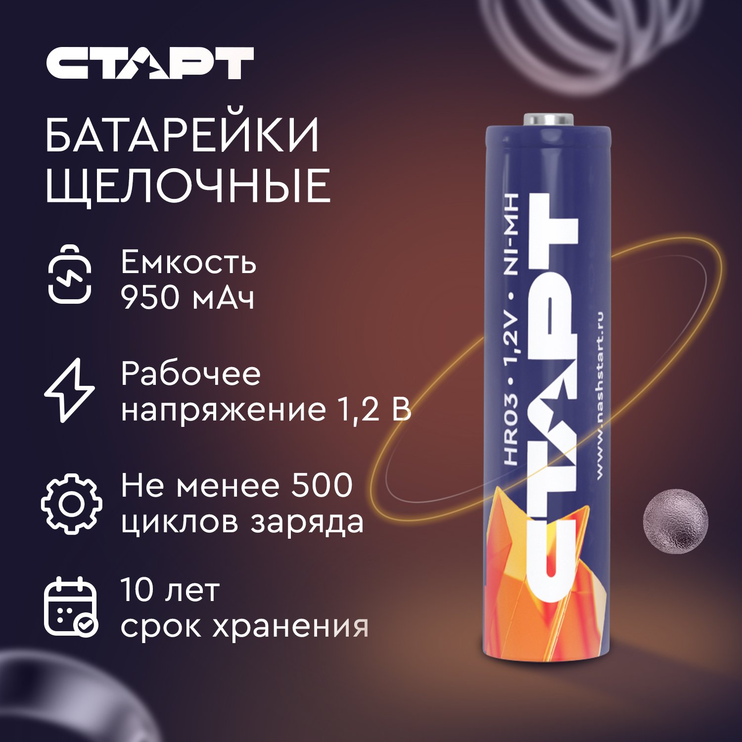 СТАРТ HR6 (AA, 2300 mah), упак. 2 шт. БЛИСТЕР