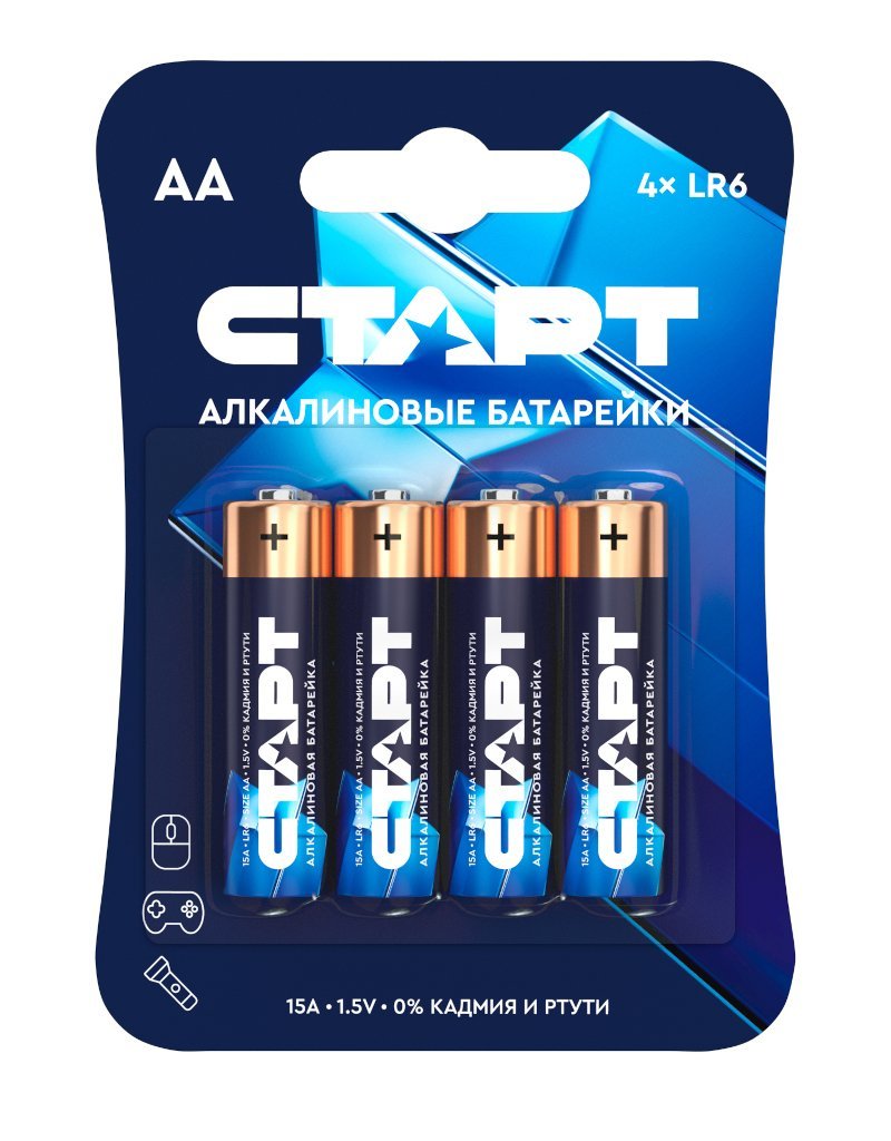 СТАРТ LR6-BL4 (1,5 В, AA, LR6), упак. 4 шт. БЛИСТЕР