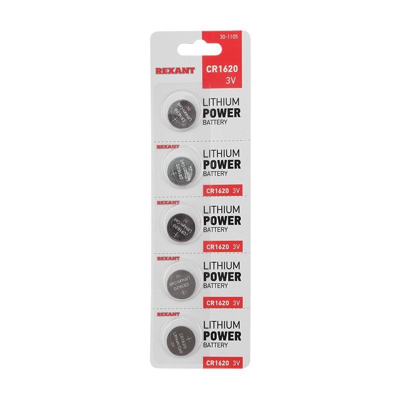 Литиевые батарейки CR1620 3 V 70 mAh (30-1105)