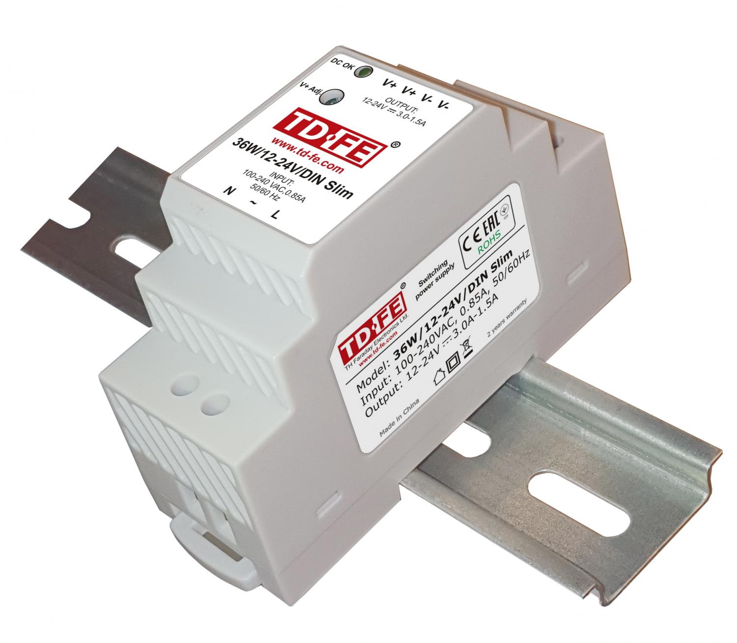 36W/12-24V/DIN Slim