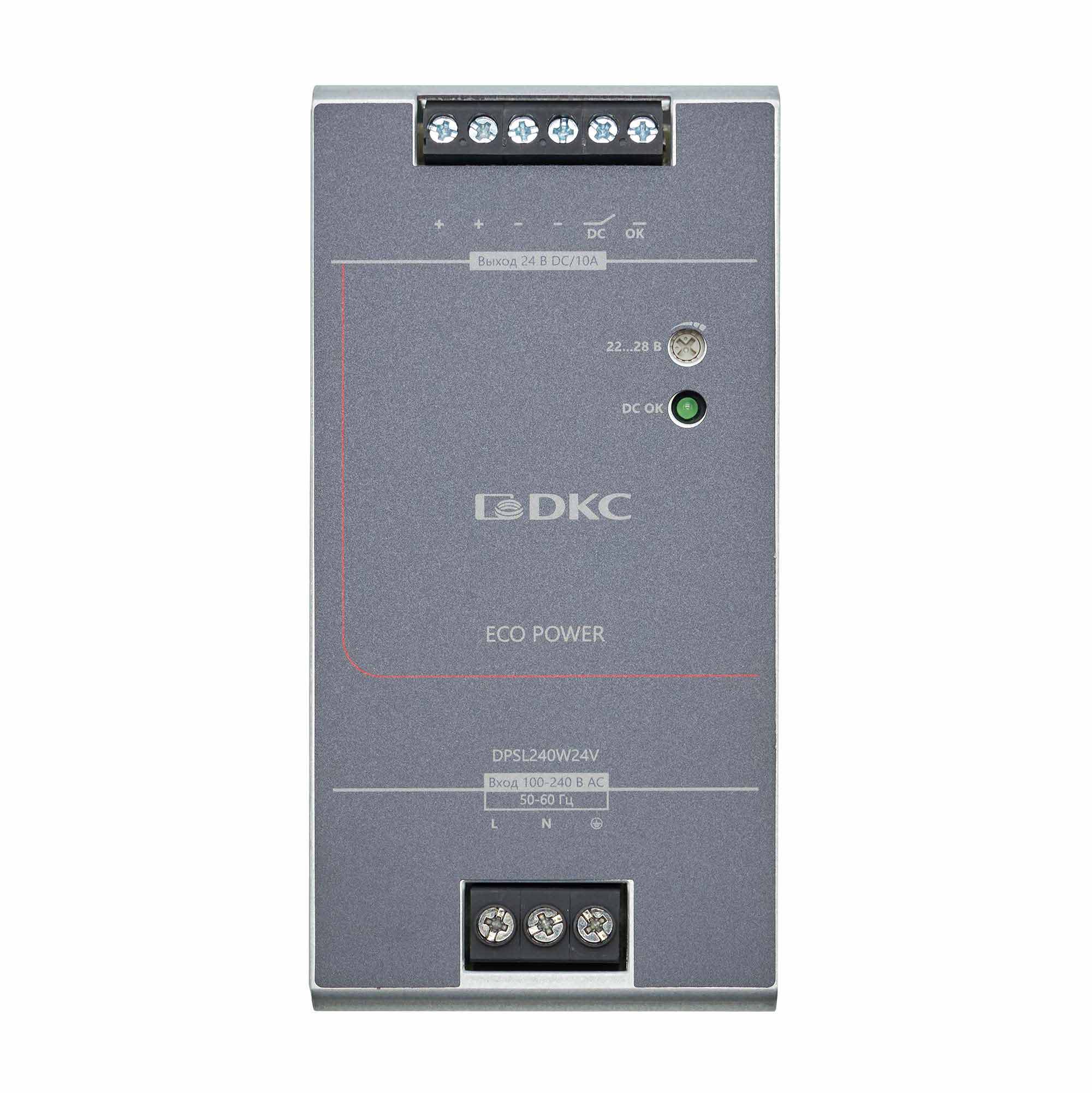 Источник питания однофазный, 240Вт, 10А, 24В (DPSL240W24V)