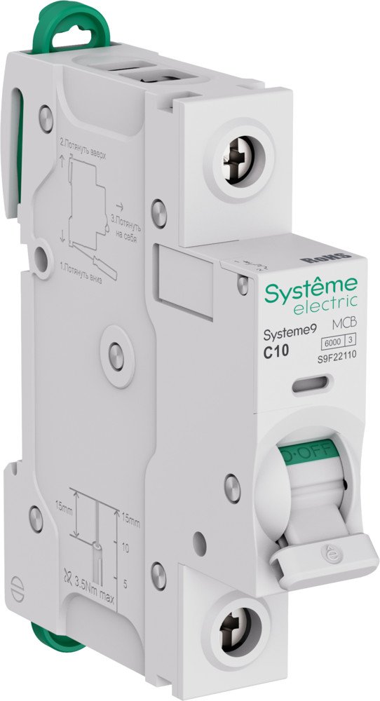 Systeme9 1P 10A 6kA 230В C (S9F22110)