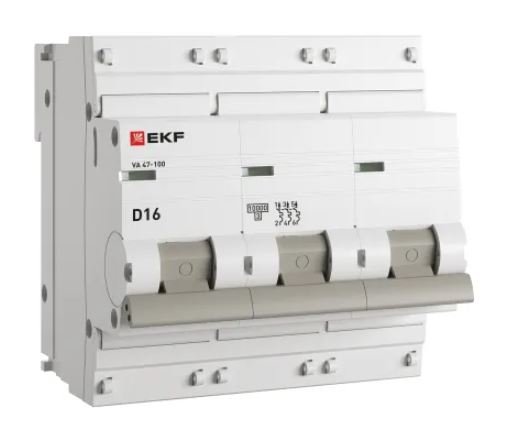 ВА 47-100 3P 16А (D) 10kA PROXIMA (mcb47100-3-16D-pro)