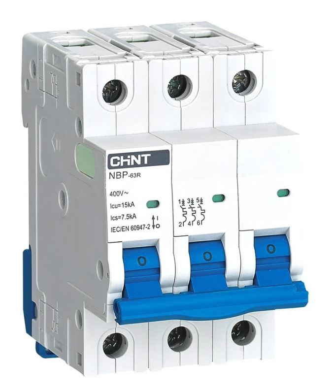 NBP-63R 3P 10А 15кА 8In (R) CHINT (352391)