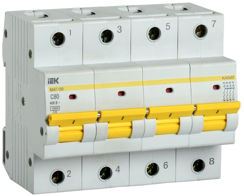 ВА47-150 4P C 80А 15кА KARAT (MVA50-4-080-C)