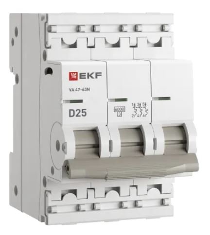 ВА 47-63N 3P 25А (D) 6кА PROXIMA (M636325D)