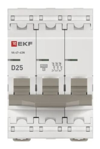 ВА 47-63N 3P 25А (D) 6кА PROXIMA (M636325D)