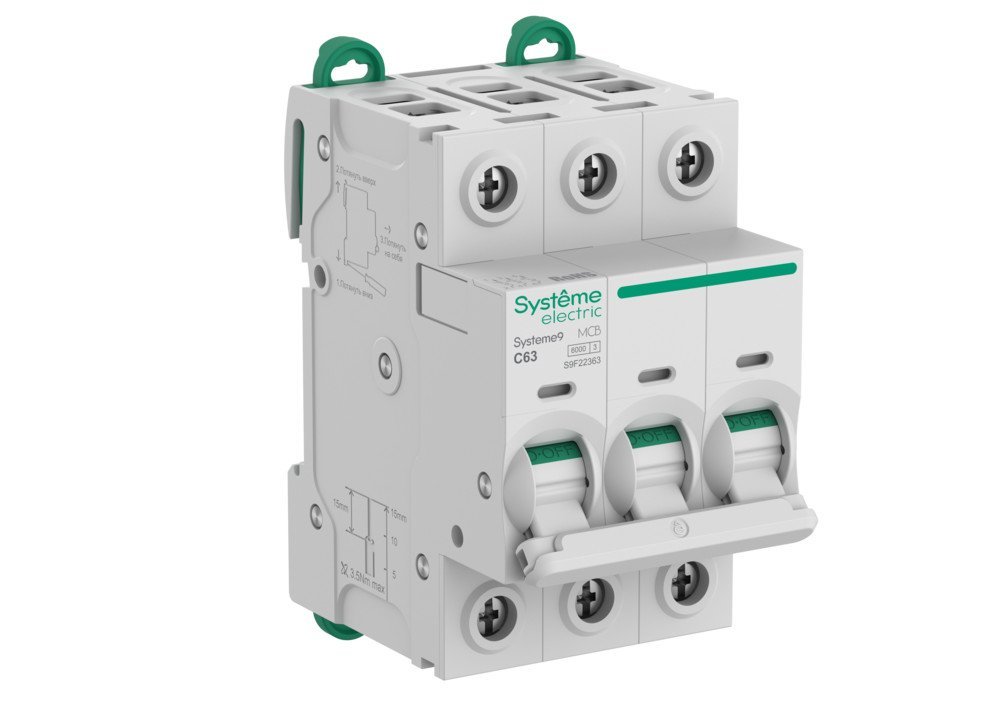 Systeme9 3P 63A 6kA 400В C (S9F22363)