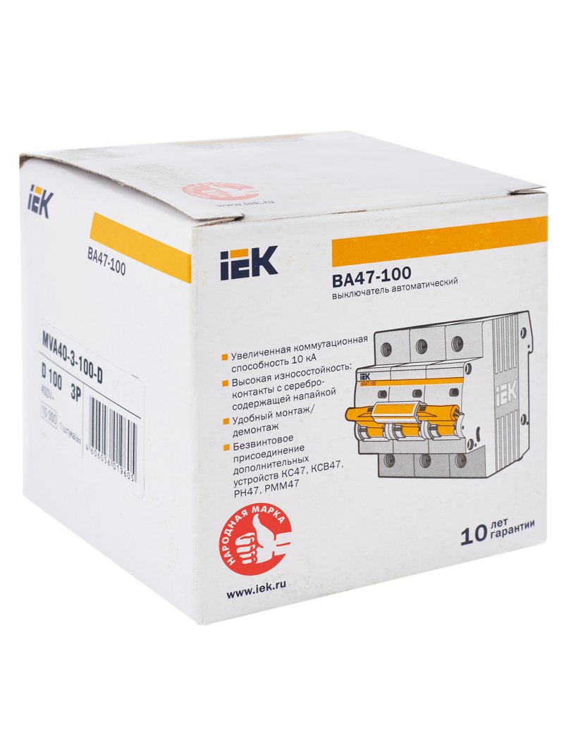 ВА47-100 3P D 100А 10кА KARAT (MVA40-3-100-D)