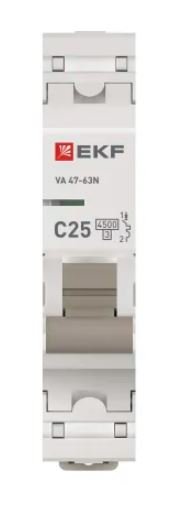 ВА 47-63N 1P 25А (C) 4,5 кА PROXIMA (M634125C)