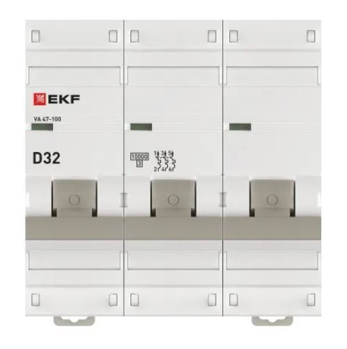 ВА 47-100 3P 32А (D) 10kA PROXIMA (mcb47100-3-32D-pro)