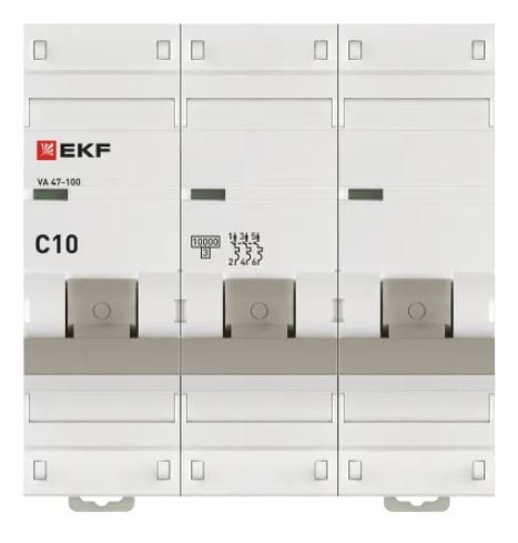 ВА 47-100 3P 10А (C) 10kA PROXIMA (mcb47100-3-10C-pro)