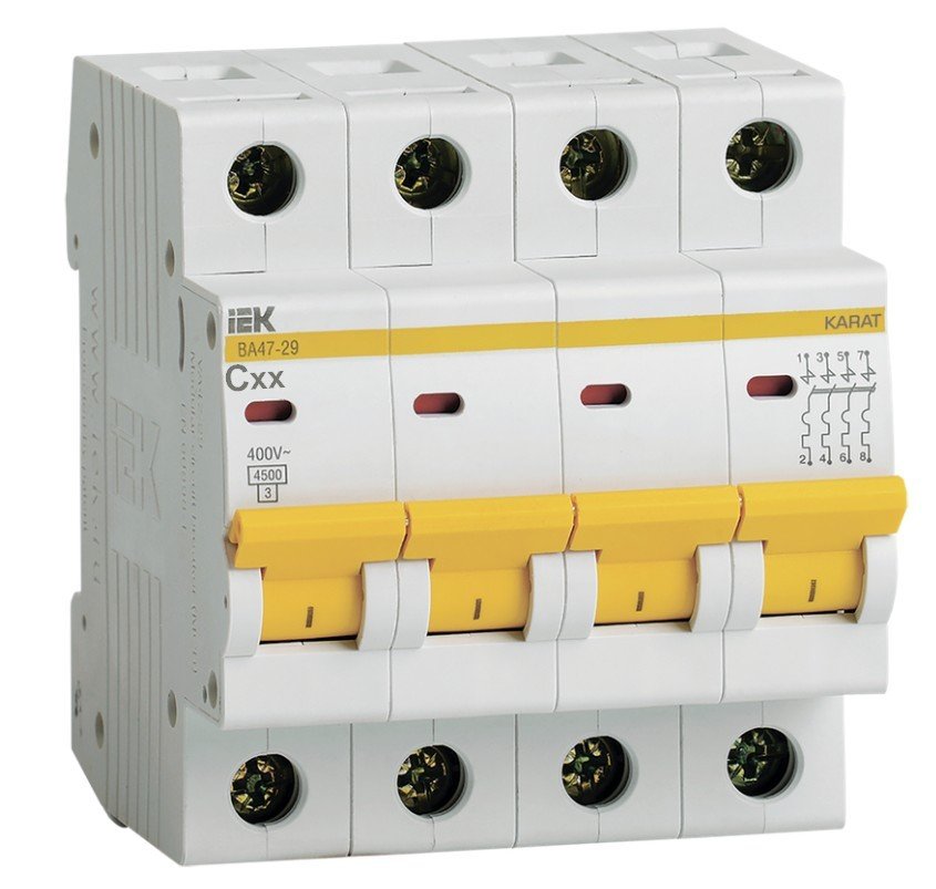 ВА47-29 4P C 16А 4,5кА KARAT (MVA20-4-016-C)