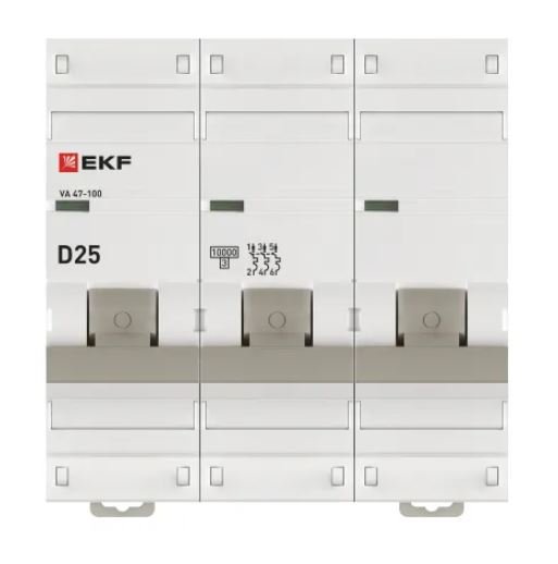 ВА 47-100 3P 25А (D) 10kA PROXIMA (mcb47100-3-25D-pro)