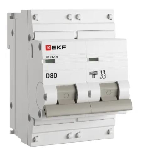 ВА 47-100 2P 80А (D) 10kA PROXIMA (mcb47100-2-80D-pro)