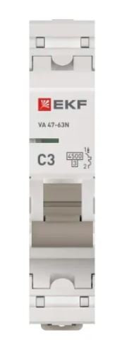 ВА 47-63N 1P 3А (C) 4,5 кА PROXIMA (M634103C)
