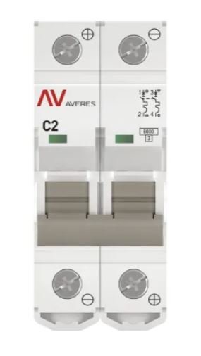 AV-6 DC 2P 2A (C) 6kA AVERES (mcb6-DC-2-02C-av)
