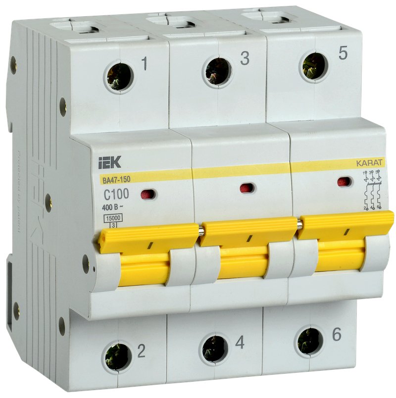 ВА47-150 3P C 100А 15кА KARAT (MVA50-3-100-C)