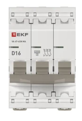 ВА 47-63N MA 3P 16А (D) 6кА PROXIMA (M63MA6316D)