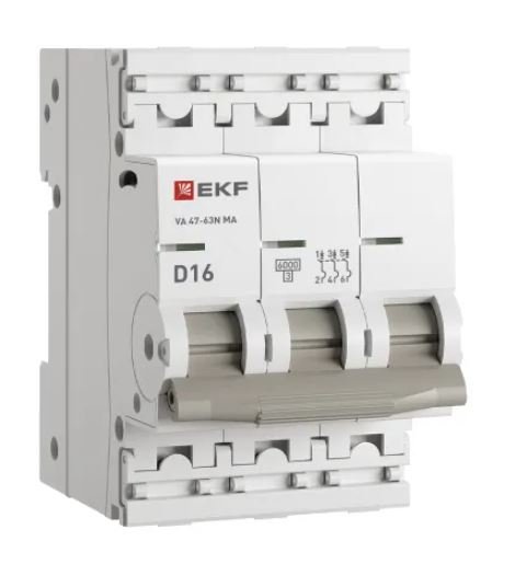 ВА 47-63N MA 3P 16А (D) 6кА PROXIMA (M63MA6316D)
