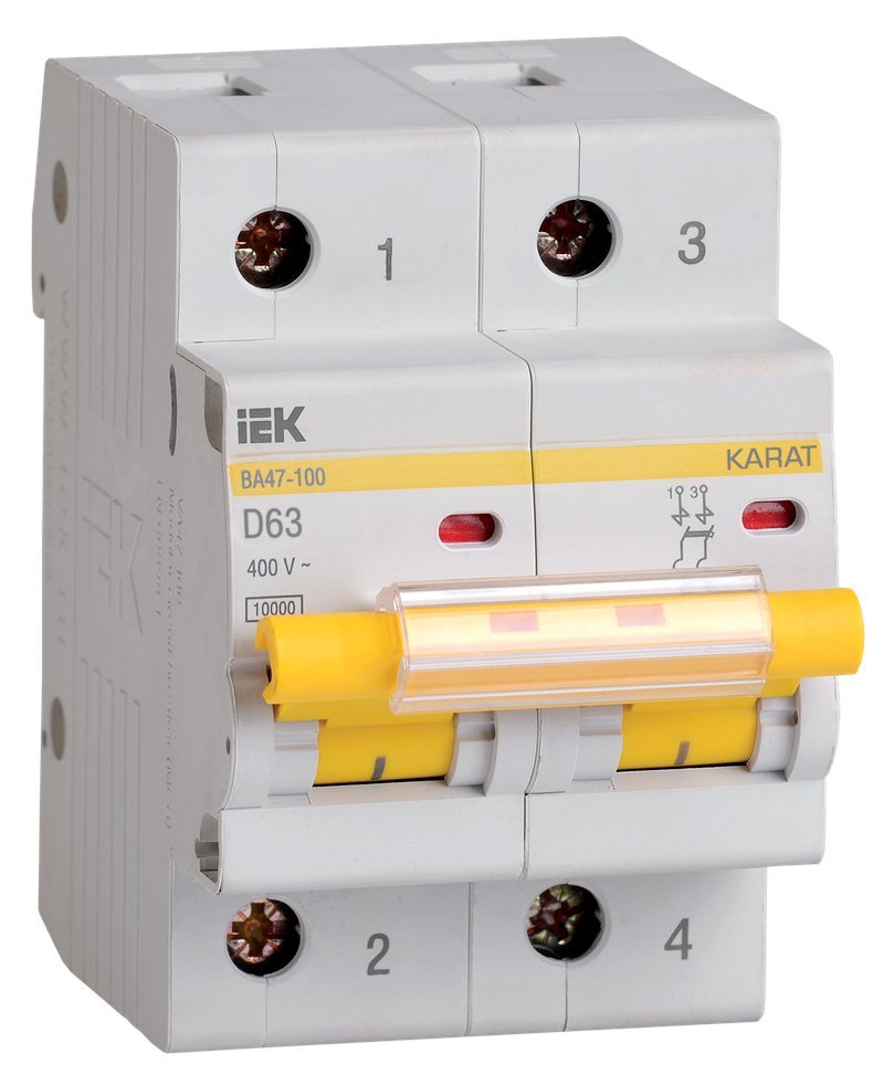 ВА47-100 2P D 63А 10кА KARAT (MVA40-2-063-D)
