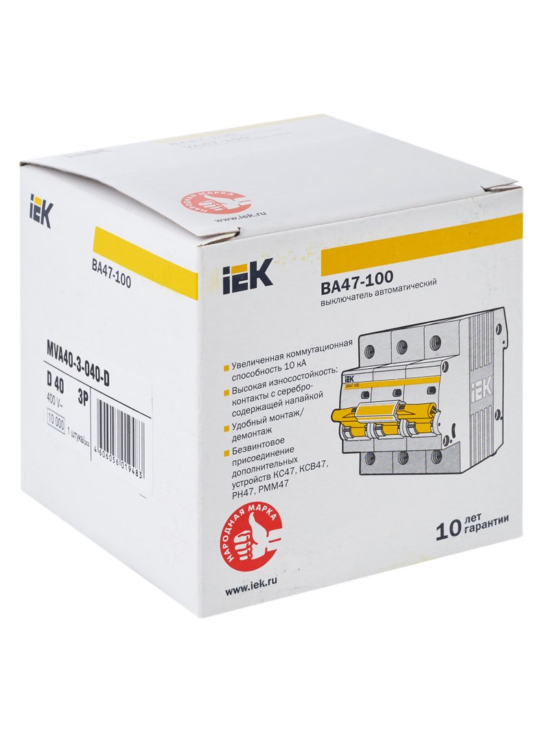 ВА47-100 3P D 40А 10кА KARAT (MVA40-3-040-D)