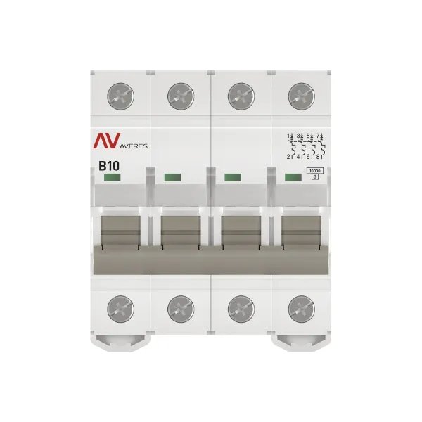 AV-10 4P 10A (B) 10kA AVERES (mcb10-4-10B-av)