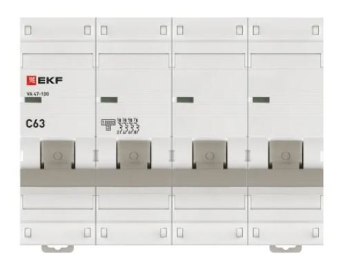 ВА 47-100 4P 63А (C) 10kA PROXIMA (mcb47100-4-63C-pro)