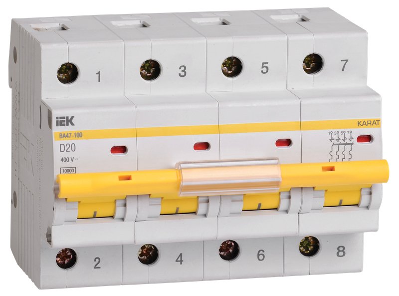 ВА47-100 4P D 20А 10кА KARAT (MVA40-4-020-D)