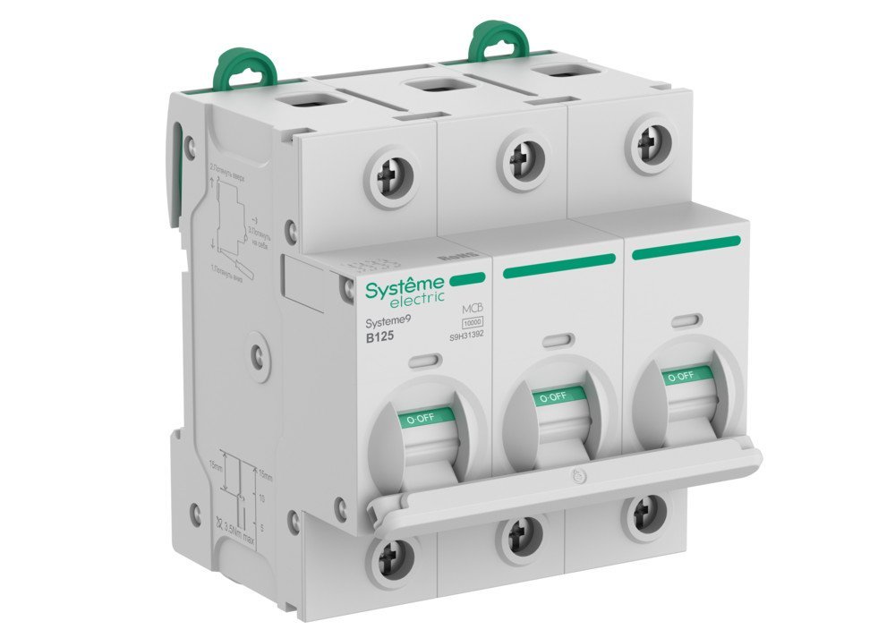 Systeme9 3P 125A 10 kA 400В B 27мм (S9H31392)