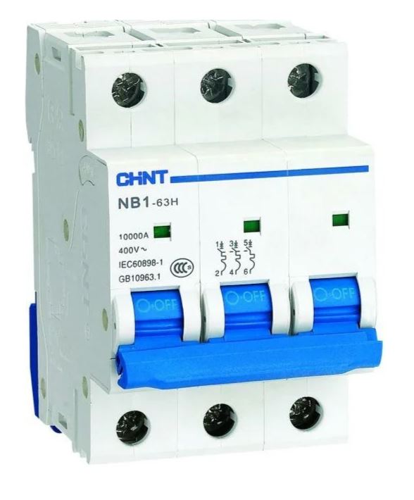 NB1-63H 3P 1А 10кА х-ка C (R) CHINT (179865)