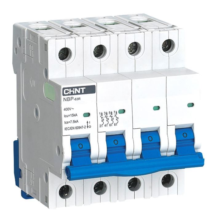 NBP-63R 4P 4А 15кА 8In (R) CHINT (352400)