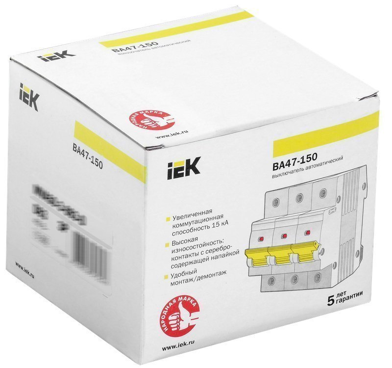 ВА47-150 3P D 125А 15кА KARAT (MVA50-3-125-D)