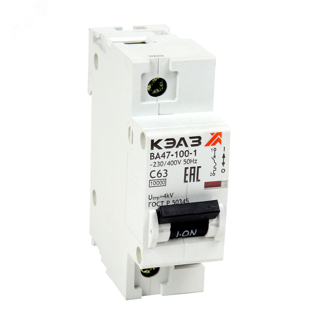 ВА47-100-1C100-УХЛ3 (10кА), КЭАЗ (318101)