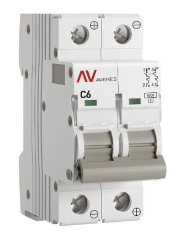 AV-6 DC 2P 6A (C) 6kA AVERES (mcb6-DC-2-06C-av)