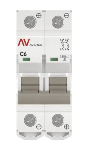 AV-6 DC 2P 6A (C) 6kA AVERES (mcb6-DC-2-06C-av)