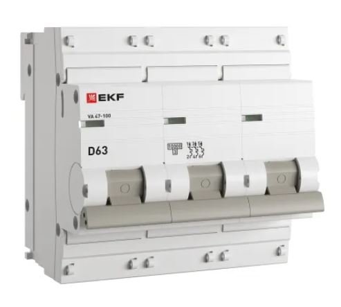 ВА 47-100 3P 63А (D) 10kA PROXIMA (mcb47100-3-63D-pro)