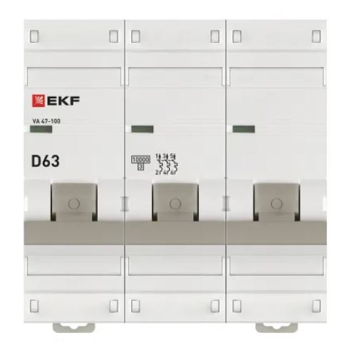 ВА 47-100 3P 63А (D) 10kA PROXIMA (mcb47100-3-63D-pro)