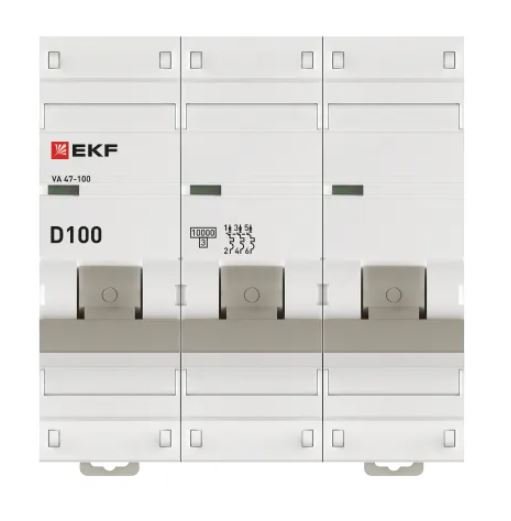 ВА 47-100 3P 100А (D) 10kA PROXIMA (mcb47100-3-100D-pro)