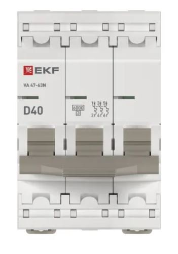 ВА 47-63N 3P 40А (D) 6кА PROXIMA (M636340D)