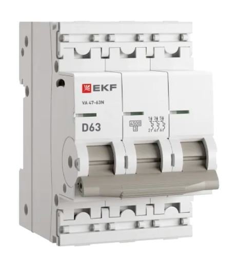 ВА 47-63N 3P 63А (D) 4,5 кА PROXIMA (M634363D)