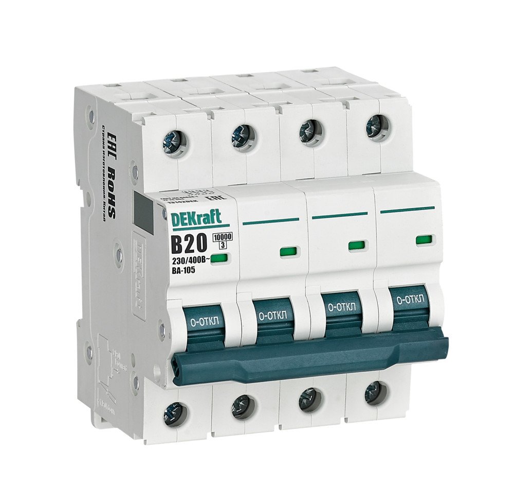 ВА-105 4P 20А B 10кА (13142DEK)