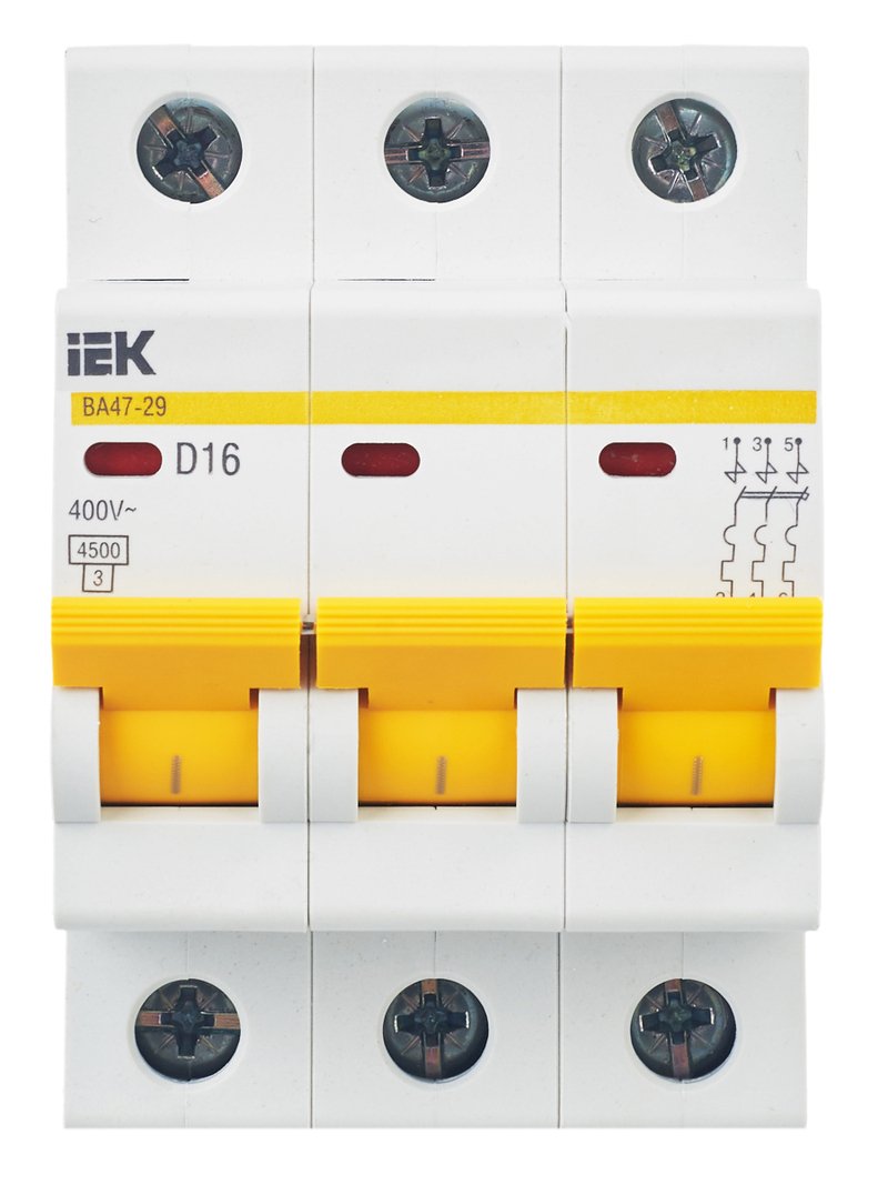 ВА47-29 3P D 16А 4,5кА KARAT (MVA20-3-016-D)