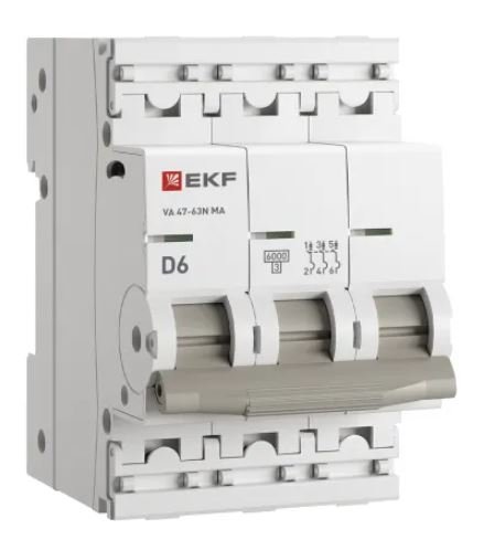 ВА 47-63N MA 3P 10А (D) 6кА PROXIMA (M63MA6310D)