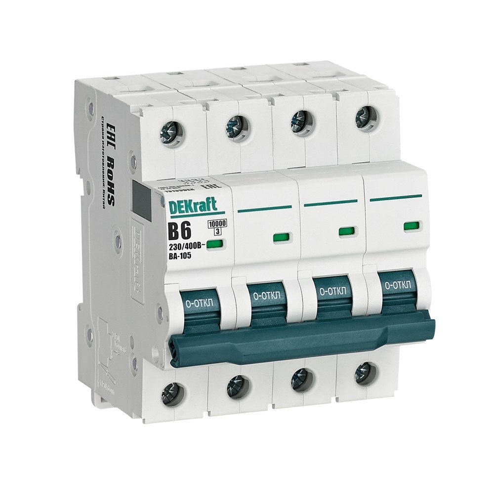 ВА-105 4P 6А B 10кА (13139DEK)