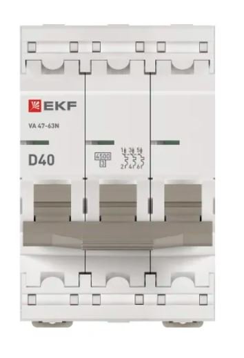 ВА 47-63N 3P 40А (D) 4,5 кА PROXIMA (M634340D)
