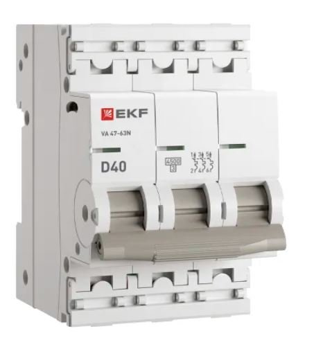 ВА 47-63N 3P 40А (D) 4,5 кА PROXIMA (M634340D)